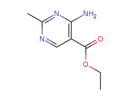 Molecular Structure of 5472-46-8 (ethyl 4-amino-2-methylpyrimidine-5-carboxylate)