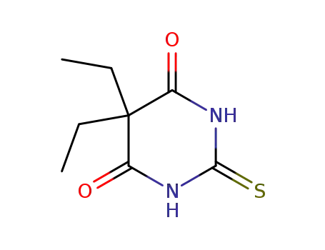 Molecular Structure of 77-32-7 (5,5-diethyl-2-thiobarbituric acid)
