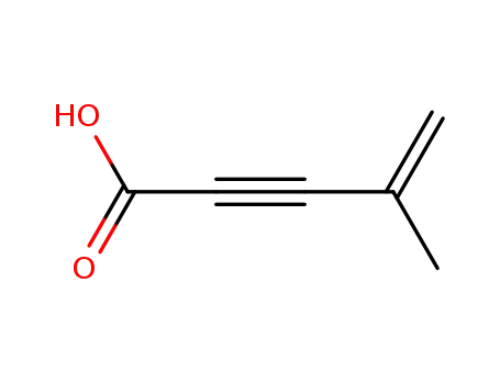 Molecular Structure of 5963-81-5 (4-Penten-2-ynoic acid, 4-methyl-)