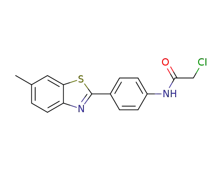 Molecular Structure of 87992-61-8 (2-CHLORO-N-[4-(6-METHYL-1,3-BENZOTHIAZOL-2-YL)PHENYL]ACETAMIDE)