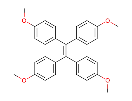 Molecular Structure of 10019-24-6 (1,1,2,2-Tetra(4-methoxyphenyl)ethene)