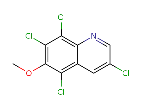 Molecular Structure of 5423-57-4 (3,5,7,8-tetrachloro-6-methoxyquinoline)