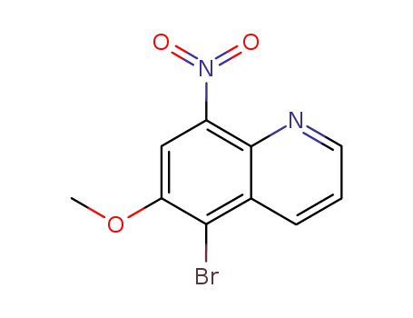 Molecular Structure of 5347-15-9 (5-bromo-6-methoxy-8-nitroquinoline)