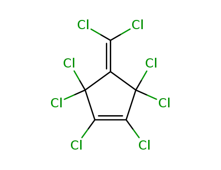 Molecular Structure of 3424-05-3 (2-Dichloromethylene-1,2,3,3,5,5-hexachlorocyclopent-1-ene)