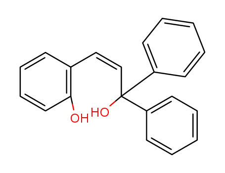 Molecular Structure of 61714-10-1 (Benzenemethanol, a-[2-(2-hydroxyphenyl)ethenyl]-a-phenyl-, (Z)-)