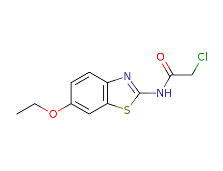 Molecular Structure of 3268-74-4 (2-CHLORO-N-(6-ETHOXY-BENZOTHIAZOL-2-YL)-ACETAMIDE)