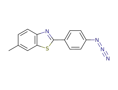 Molecular Structure of 68945-87-9 (Benzothiazole, 2-(4-azidophenyl)-6-methyl-)