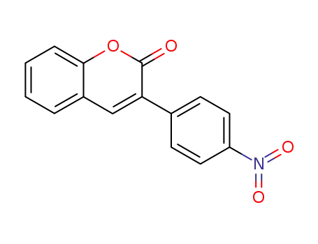 Molecular Structure of 2555-25-1 (2H-1-Benzopyran-2-one,3-(4-nitrophenyl)-)