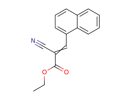 Molecular Structure of 7498-85-3 (Ethyl 2-Cyano-3-(1-naphthalenyl)acrylate)