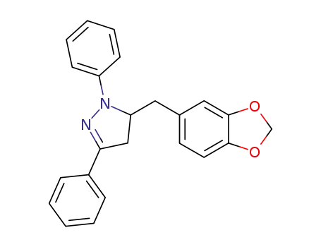1H-Pyrazole, 5-(1,3-benzodioxol-5-ylmethyl)-4,5-dihydro-1,3-diphenyl-