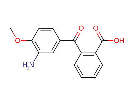Molecular Structure of 55990-52-8 (Benzoic acid, 2-(3-amino-4-methoxybenzoyl)-)