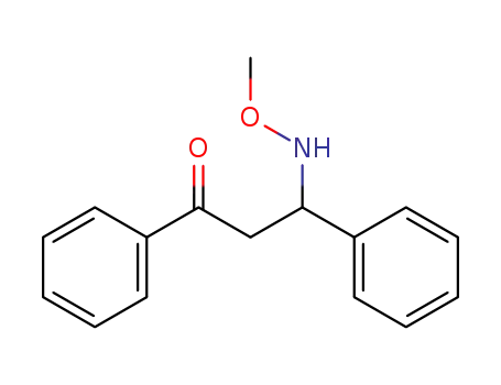 Molecular Structure of 52322-76-6 (1-Propanone, 3-(methoxyamino)-1,3-diphenyl-)