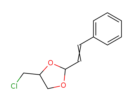 Molecular Structure of 91324-60-6 (4-(chloromethyl)-2-(2-phenylethenyl)-1,3-dioxolane)