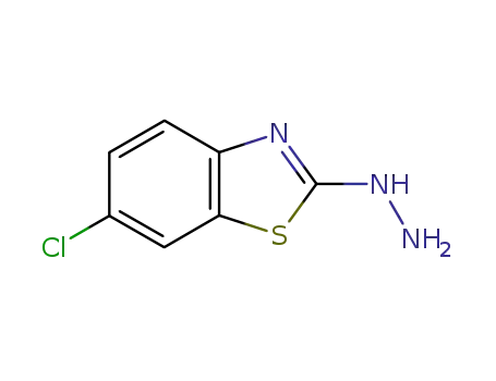 Molecular Structure of 51011-54-2 (1-(6-Chloro-1,3-benzothiazol-2-yl)hydrazine)