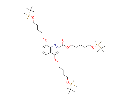 2-Quinolinecarboxylic acid, 4,8-bis[[5-[[(1,1-dimethylethyl)dimethylsilyl]oxy]pentyl]oxy]-, 5-[[(1,1-dimethylethyl)dimethylsilyl]oxy]pentyl ester