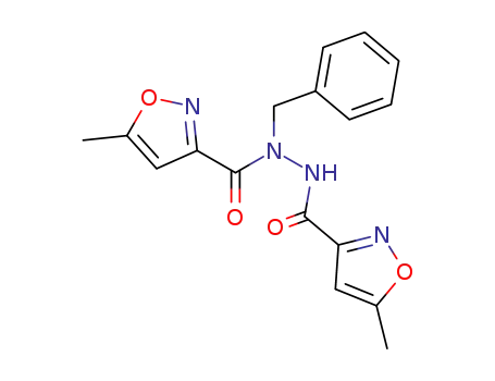 3-Isoxazolecarboxylicacid, 5-methyl-, 2-[(5-methyl-3-isoxazolyl)carbonyl]-1-(phenylmethyl)hydrazide