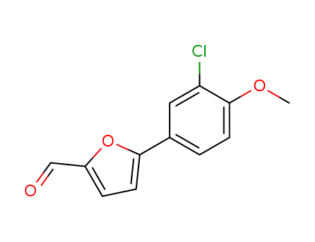 Molecular Structure of 124014-00-2 (5-(3-CHLORO-4-METHOXYPHENYL)FURFURAL  9&)