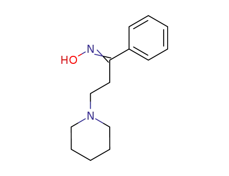 Molecular Structure of 41383-33-9 (1-Propanone, 1-phenyl-3-(1-piperidinyl)-, oxime)