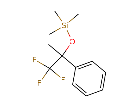 Molecular Structure of 228123-22-6 (Silane, trimethyl(2,2,2-trifluoro-1-methyl-1-phenylethoxy)-)
