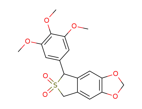 Thieno[3,4-f]-1,3-benzodioxole, 5,7-dihydro-5-(3,4,5-trimethoxyphenyl)-,
6,6-dioxide