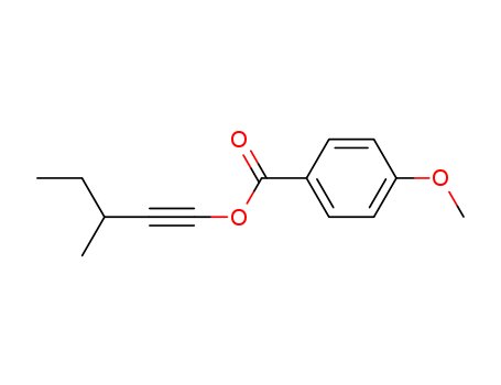 Molecular Structure of 104911-38-8 (Benzoic acid, 4-methoxy-, 3-methyl-1-pentynyl ester)