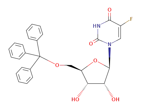 Molecular Structure of 3871-66-7 (Uridine, 5-fluoro-5'-O-(triphenylmethyl)-)