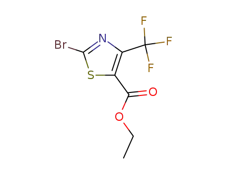 Molecular Structure of 72850-79-4 (2-BROMO-4-(TRIFLUOROMETHYL)THIAZOLE-5-CARBOXYLIC ACID ETHYL ESTER)