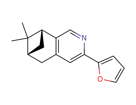 Molecular Structure of 821774-79-2 (6,8-Methanoisoquinoline, 3-(2-furanyl)-5,6,7,8-tetrahydro-7,7-dimethyl-,
(6R,8R)-)