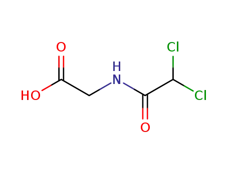 Molecular Structure of 15102-51-9 (2-[(2,2-dichloroacetyl)amino]acetic acid)