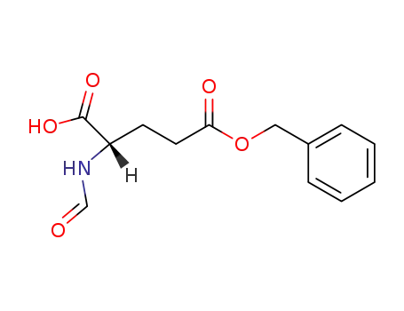 Molecular Structure of 5249-42-3 (L-Glutamic acid, N-formyl-, 5-(phenylmethyl) ester)