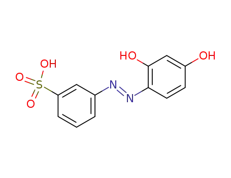 Molecular Structure of 37672-53-0 (Benzenesulfonic acid, 3-[(2,4-dihydroxyphenyl)azo]-)