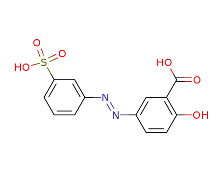 Molecular Structure of 76185-57-4 (Benzoic acid, 2-hydroxy-5-[(3-sulfophenyl)azo]-)