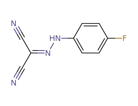 Molecular Structure of 94853-74-4 ((AZA((4-FLUOROPHENYL)AMINO)METHYLENE)METHANE-1,1-DICARBONITRILE)