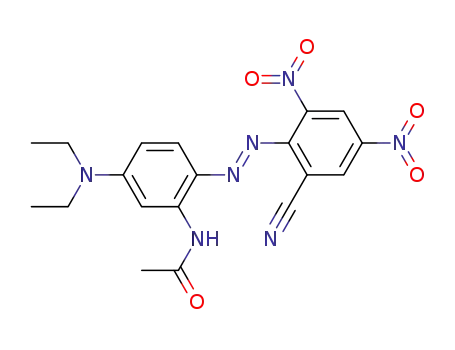 Molecular Structure of 24170-60-3 (N-[2-[(2-cyano-4,6-dinitrophenyl)azo]-5-(diethylamino)phenyl]acetamide)