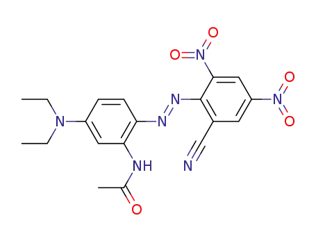 Acetamide, N-[2-[(2-cyano-4,6-dinitrophenyl)azo]-5-(diethylamino)phenyl]-