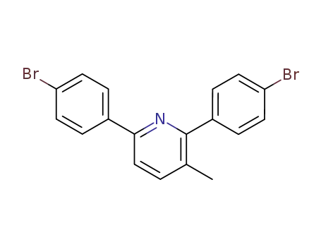 Molecular Structure of 139933-81-6 (Pyridine, 2,6-bis(4-bromophenyl)-3-methyl-)