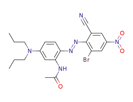 Molecular Structure of 83249-47-2 (N-[2-[(2-bromo-6-cyano-4-nitrophenyl)azo]-5-(dipropylamino)phenyl]acetamide)