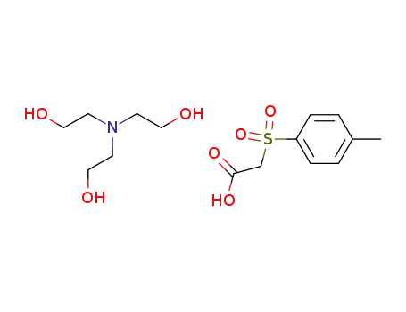 Molecular Structure of 102582-89-8 (Acetic acid, ((4-methylphenyl)sulfonyl)-, compd. with 2,2,2-nitrilotris(ethanol) (1:1))