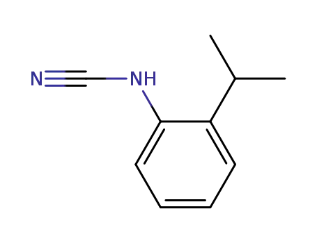 Molecular Structure of 137881-15-3 (Cyanamide, [2-(1-methylethyl)phenyl]- (9CI))