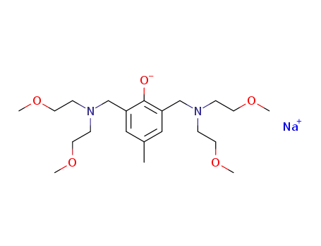 Phenol, 2,6-bis[[bis(2-methoxyethyl)amino]methyl]-4-methyl-, sodium
salt