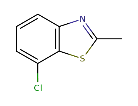 Molecular Structure of 4146-25-2 (Benzothiazole, 7-chloro-2-methyl- (7CI,8CI,9CI))
