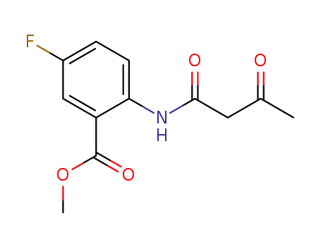 Molecular Structure of 848818-67-7 (methyl 5-fluoro-2-(3-oxobutanoylamino)benzoate)