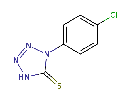 Molecular Structure of 27143-76-6 (1-(4-CHLORO-PHENYL)-1H-TETRAZOLE-5-THIOL)