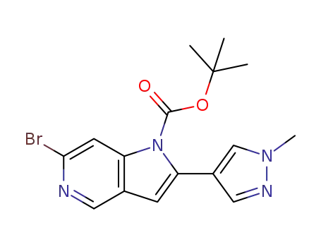 t-butyl 6-bromo-2-(1-methyl-1H-pyrazol-4-yl)-1H-pyrrolo[3,2-c]pyridine-1-carboxylate
