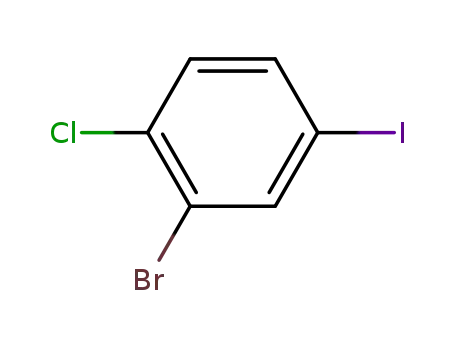 Molecular Structure of 31928-46-8 (2-BROMO-1-CHLORO-4-IODOBENZENE)