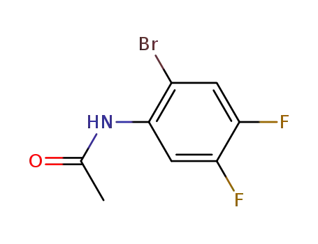 Molecular Structure of 64695-81-4 (N-(2-BROMO-4,5-DIFLUOROPHENYL)ACETAMIDE)