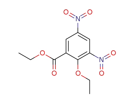 Molecular Structure of 65165-15-3 (Benzoic acid, 2-ethoxy-3,5-dinitro-, ethyl ester)