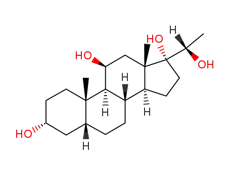 Molecular Structure of 1242-48-4 (5-BETA-PREGNAN-3-ALPHA, 11-ALPHA, 17,20-ALPHA-TETROL)