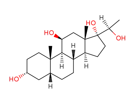 Molecular Structure of 2434-06-2 (5B-PREGNANE-3A-11B-17A-20B-TETROL)