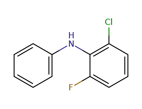 Molecular Structure of 327-88-8 (2-chloro-6-fluoro-N-phenylbenzenaMine)